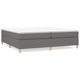 Cadre de lit sans matelas gris foncé 200x200 cm tissu