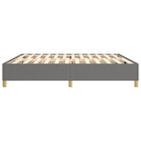 Cadre de lit sans matelas gris foncé 200x200 cm tissu