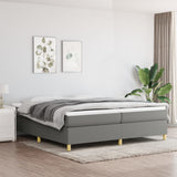 Cadre de lit sans matelas gris foncé 200x200 cm tissu