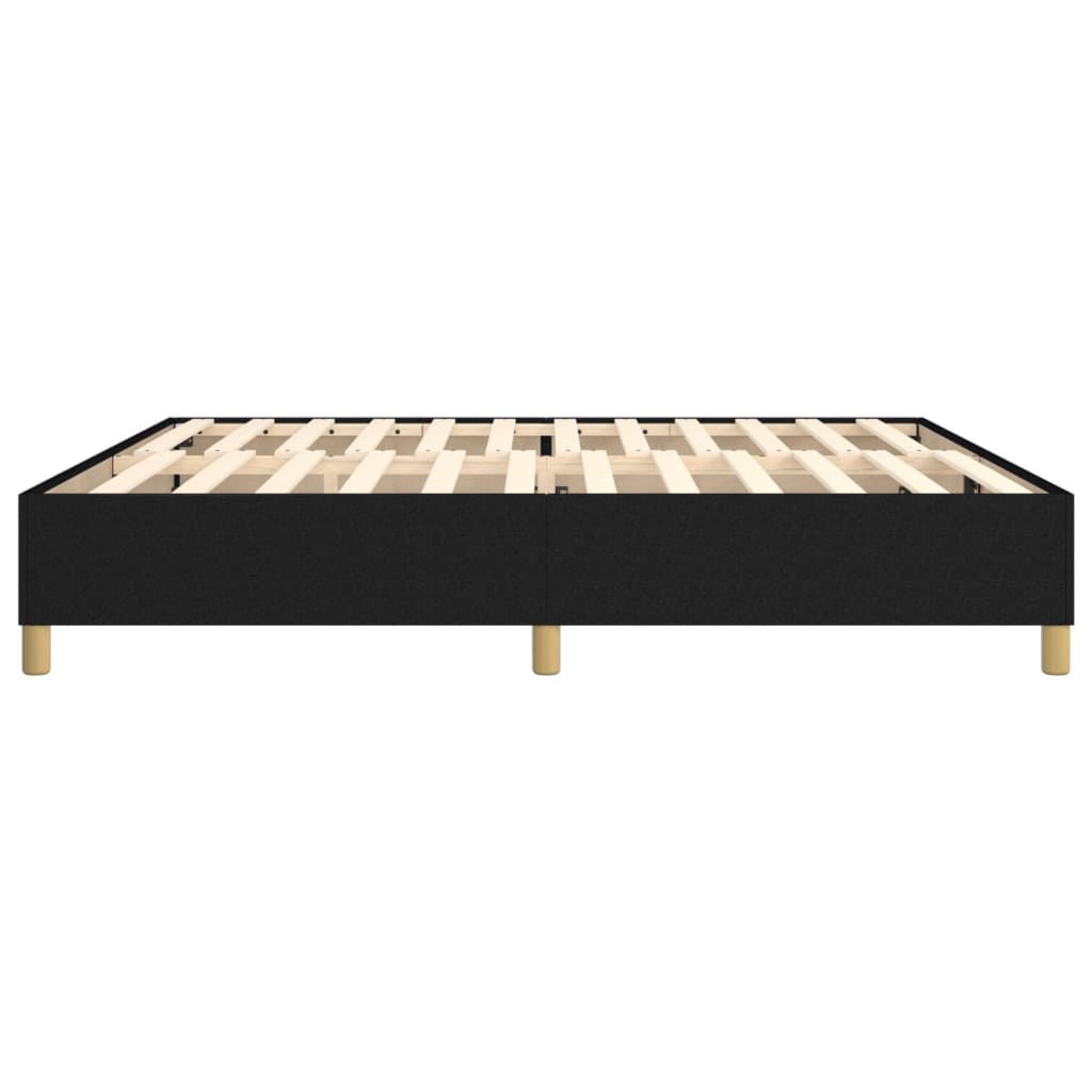 Cadre de lit sans matelas noir 200x200 cm tissu