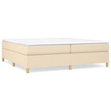 Cadre de lit sans matelas crème 200x200 cm tissu