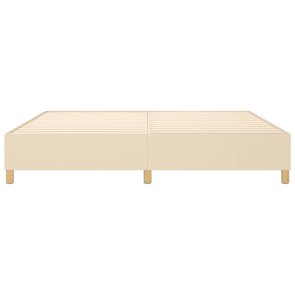 Cadre de lit sans matelas crème 200x200 cm tissu