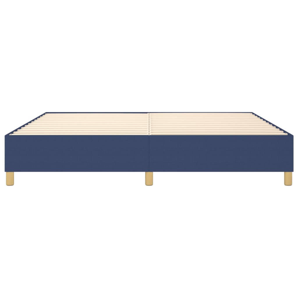 Cadre de lit sans matelas bleu 200x200 cm tissu