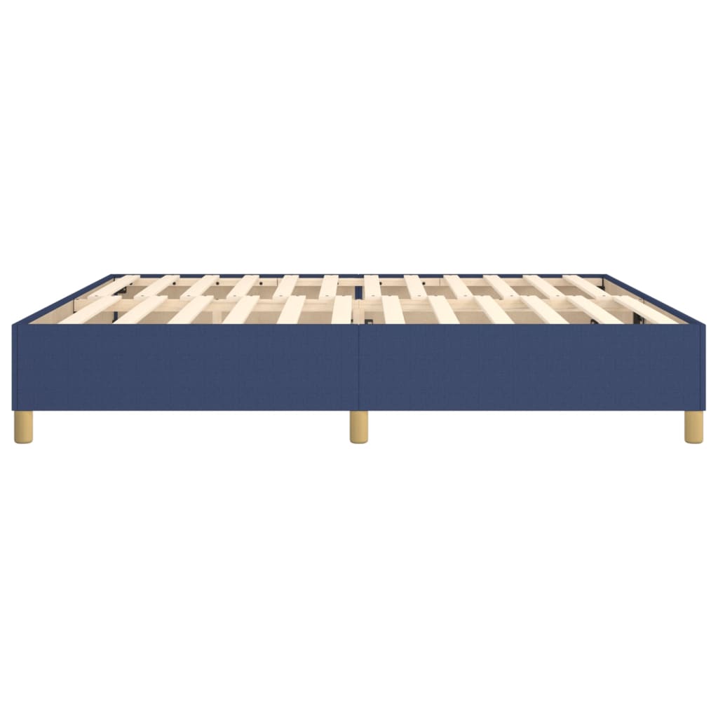 Cadre de lit sans matelas bleu 200x200 cm tissu