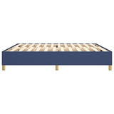 Cadre de lit sans matelas bleu 200x200 cm tissu