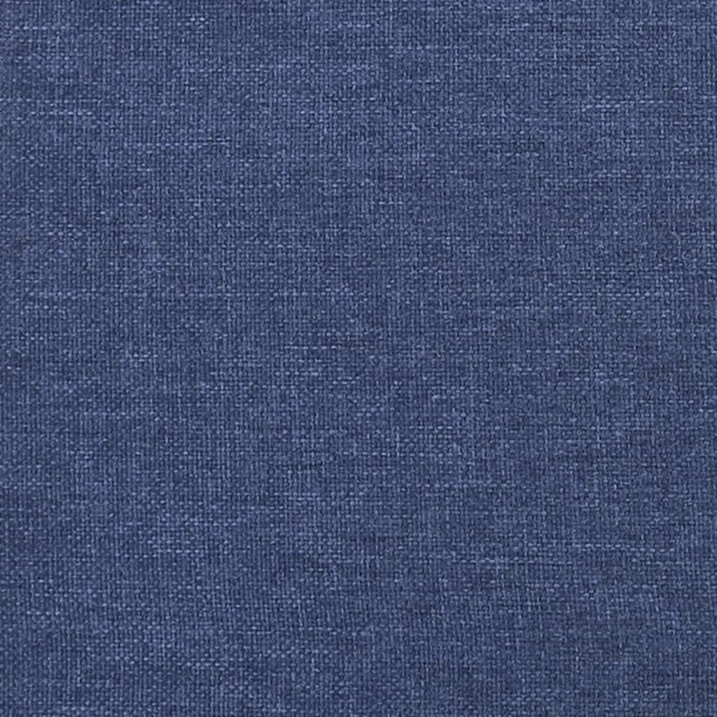 Cadre de lit sans matelas bleu 200x200 cm tissu