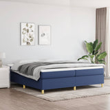 Cadre de lit sans matelas bleu 200x200 cm tissu