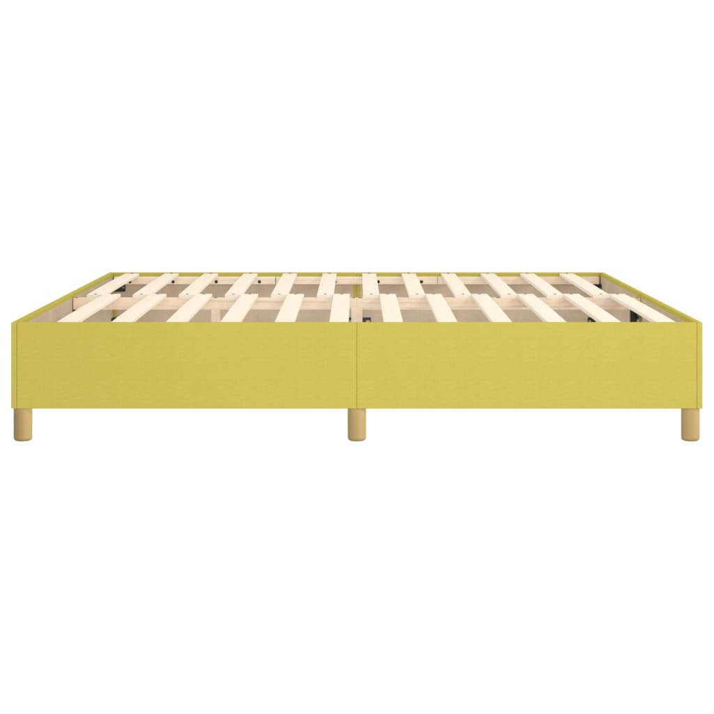 Cadre de lit sans matelas vert 200x200 cm tissu