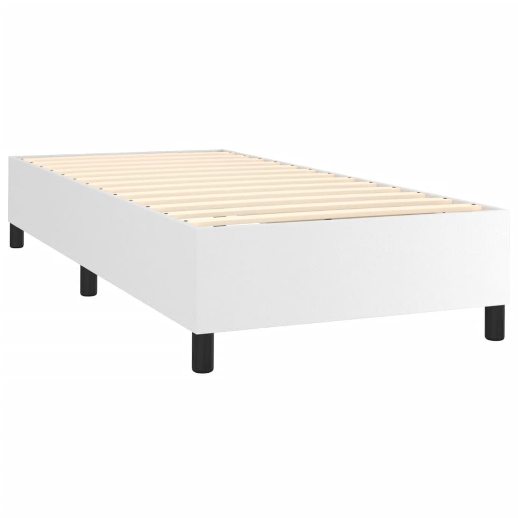 Cadre de lit sans matelas blanc 80x200 cm similicuir