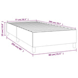 Cadre de lit sans matelas blanc 80x200 cm similicuir