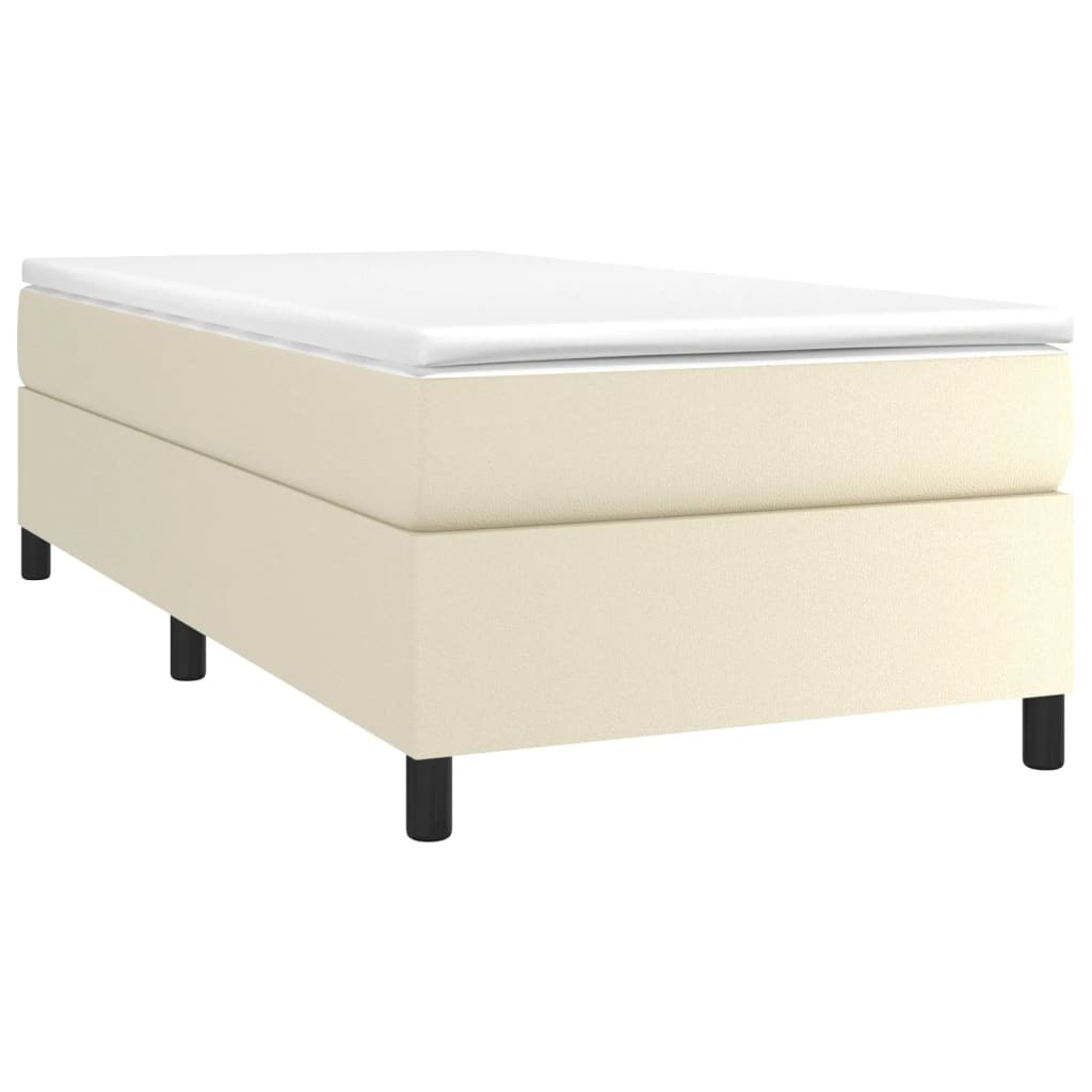 Cadre de lit sans matelas crème 80x200 cm similicuir