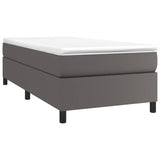 Cadre de lit sans matelas gris 80x200 cm similicuir