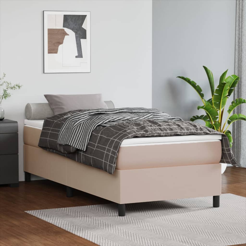 Cadre de lit sans matelas cappuccino 80x200 cm similicuir