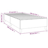 Cadre de lit sans matelas blanc 90x190 cm similicuir