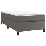 Cadre de lit sans matelas gris 90x190 cm similicuir