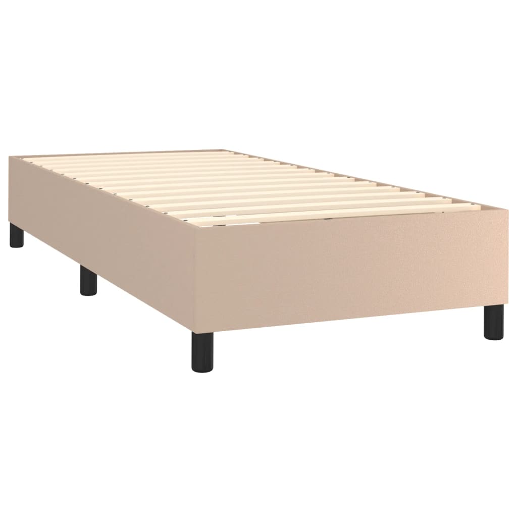 Cadre de lit sans matelas cappuccino 90x190 cm similicuir