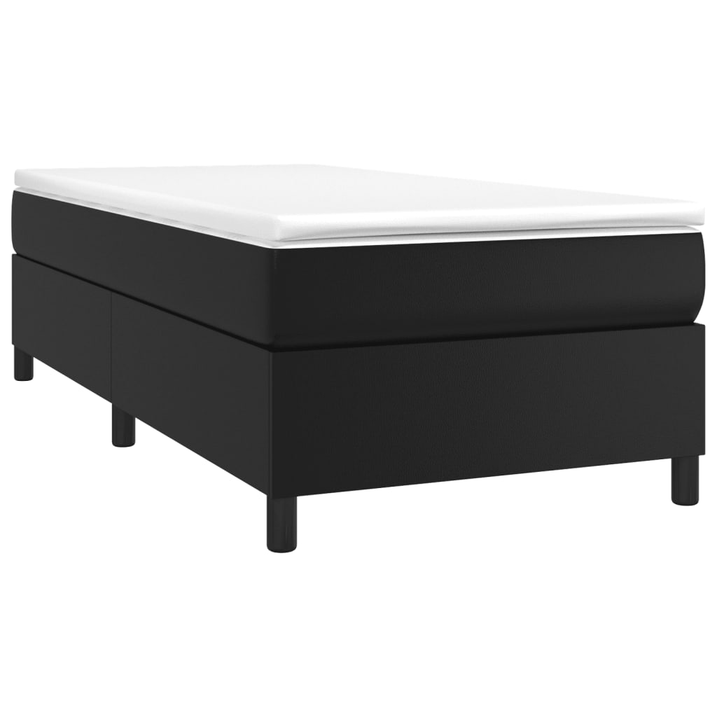 Cadre de lit sans matelas noir 100x200 cm similicuir