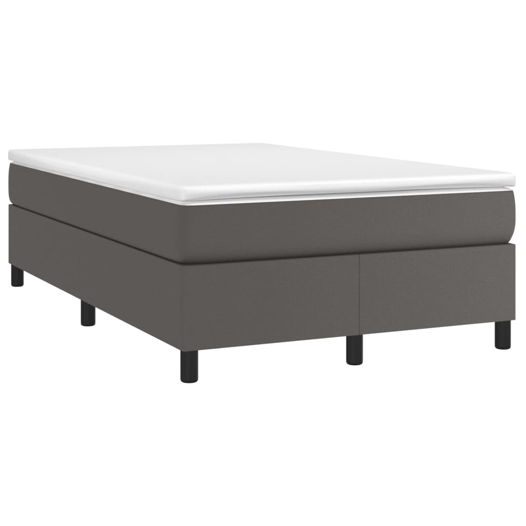 Cadre de lit sans matelas gris 120x200 cm similicuir