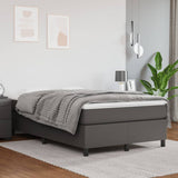 Cadre de lit sans matelas gris 120x200 cm similicuir