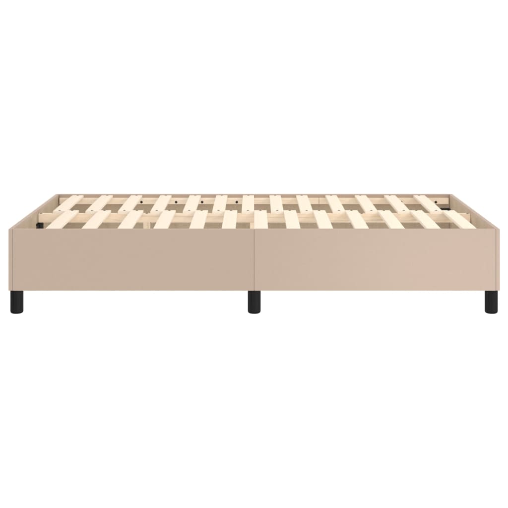 Cadre de lit sans matelas cappuccino 120x200 cm similicuir