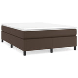 Cadre de lit sans matelas marron 140x190 cm similicuir