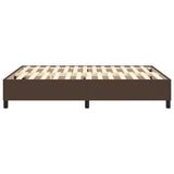 Cadre de lit sans matelas marron 140x190 cm similicuir