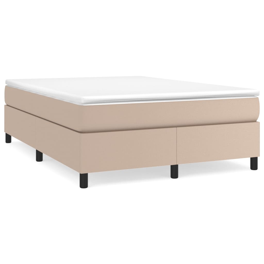 Cadre de lit sans matelas cappuccino 140x190 cm similicuir