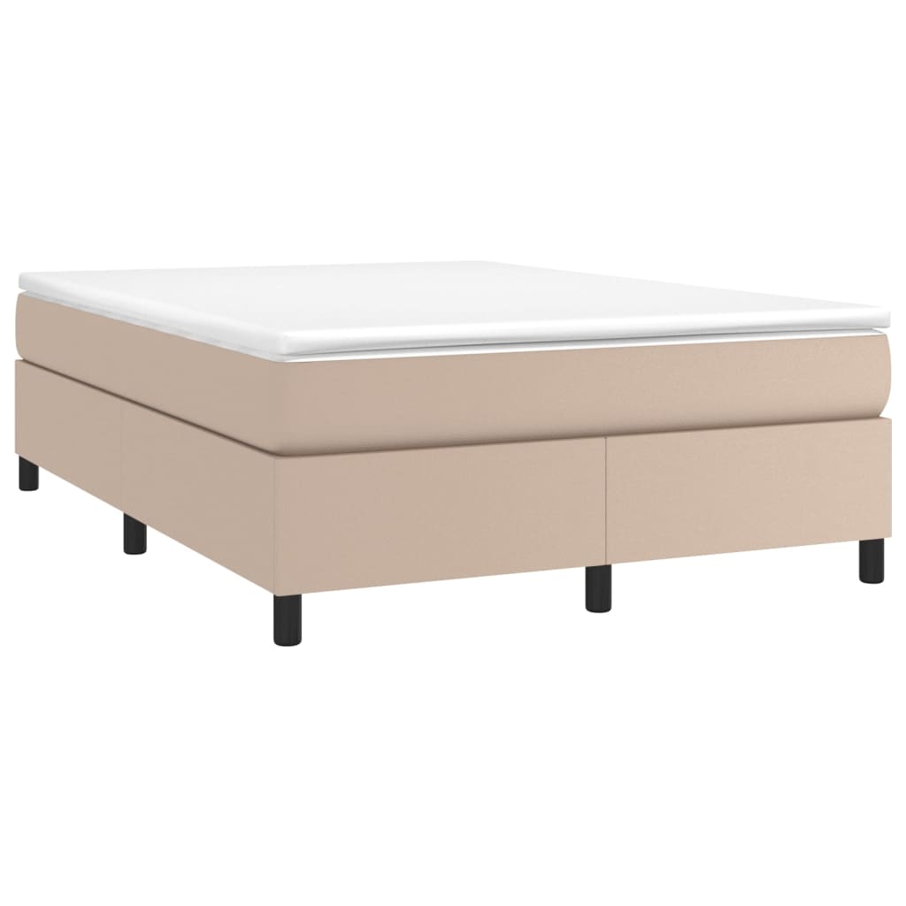 Cadre de lit sans matelas cappuccino 140x190 cm similicuir