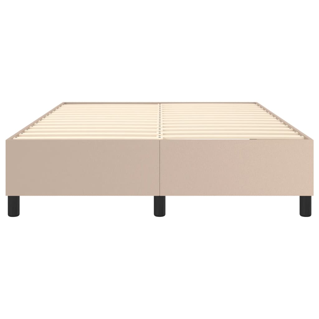 Cadre de lit sans matelas cappuccino 140x190 cm similicuir