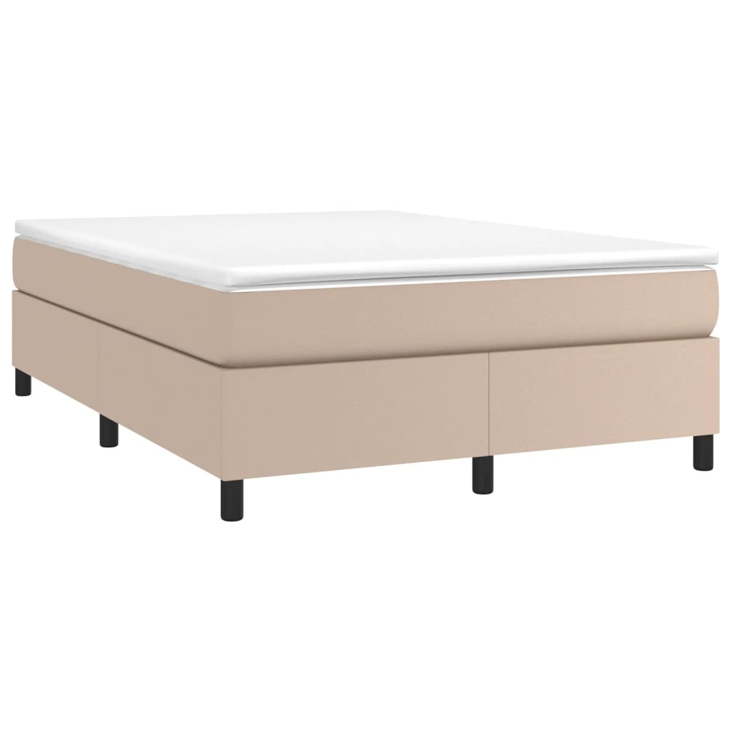 Cadre de lit sans matelas cappuccino 140x200 cm similicuir