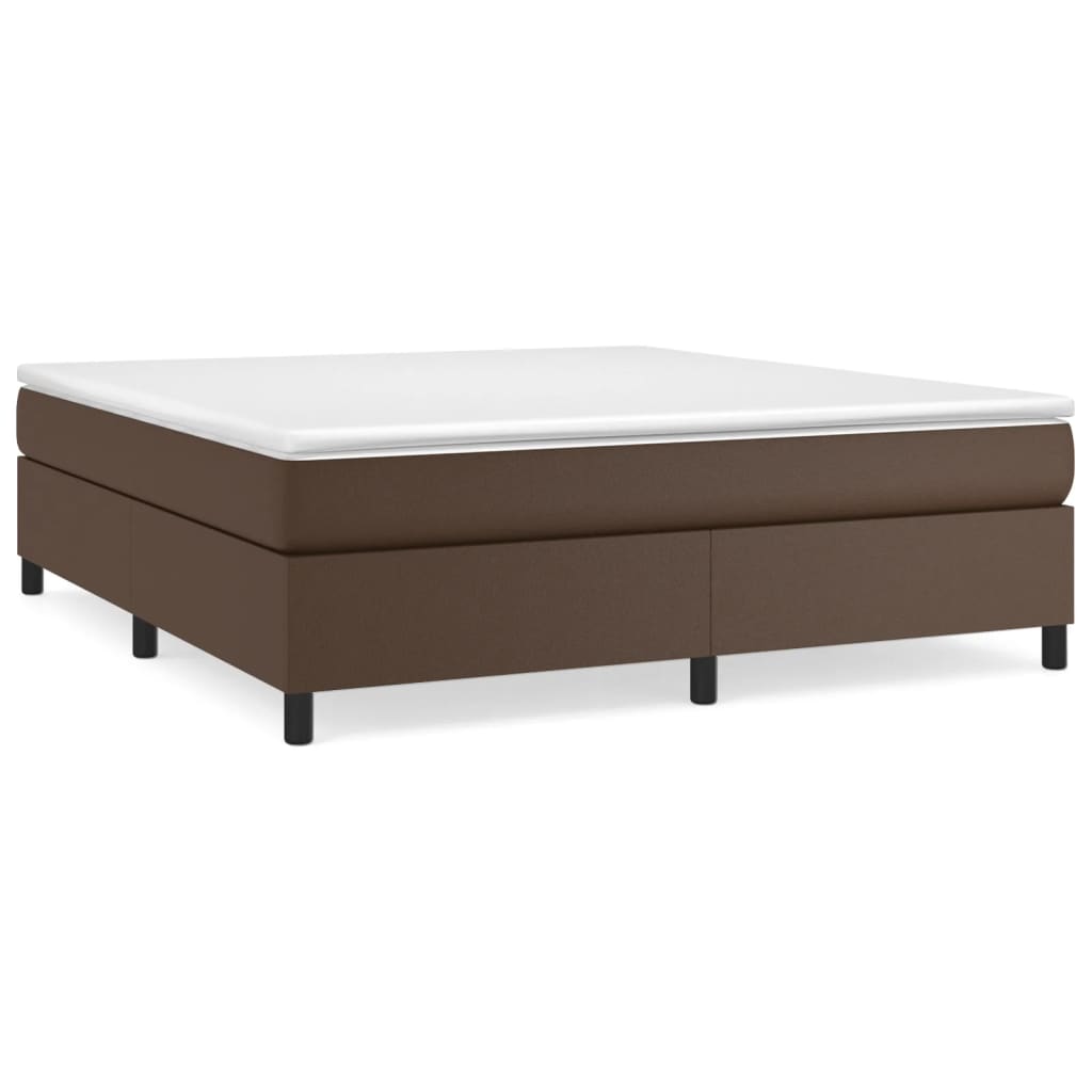 Cadre de lit sans matelas marron 160x200 cm similicuir