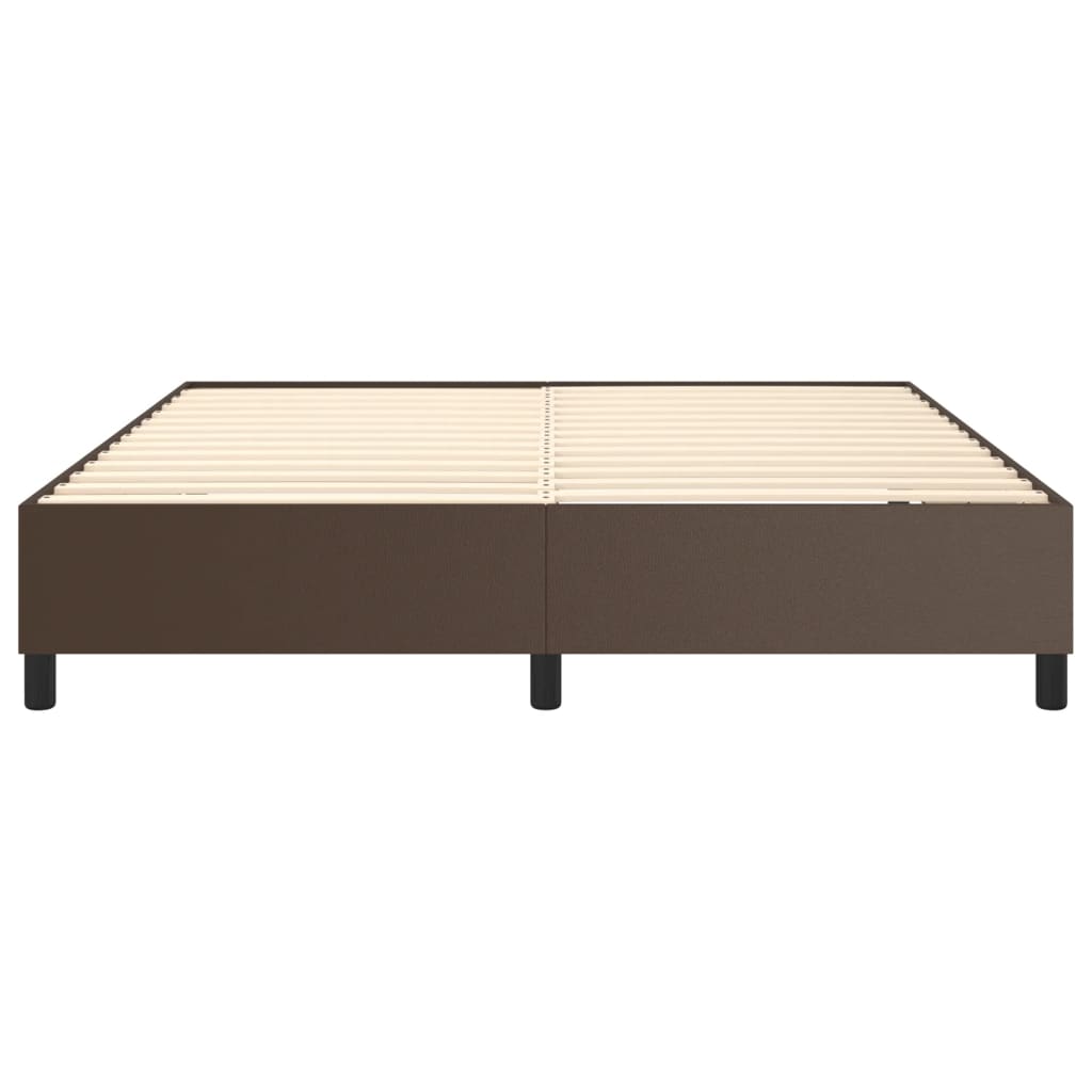 Cadre de lit sans matelas marron 160x200 cm similicuir