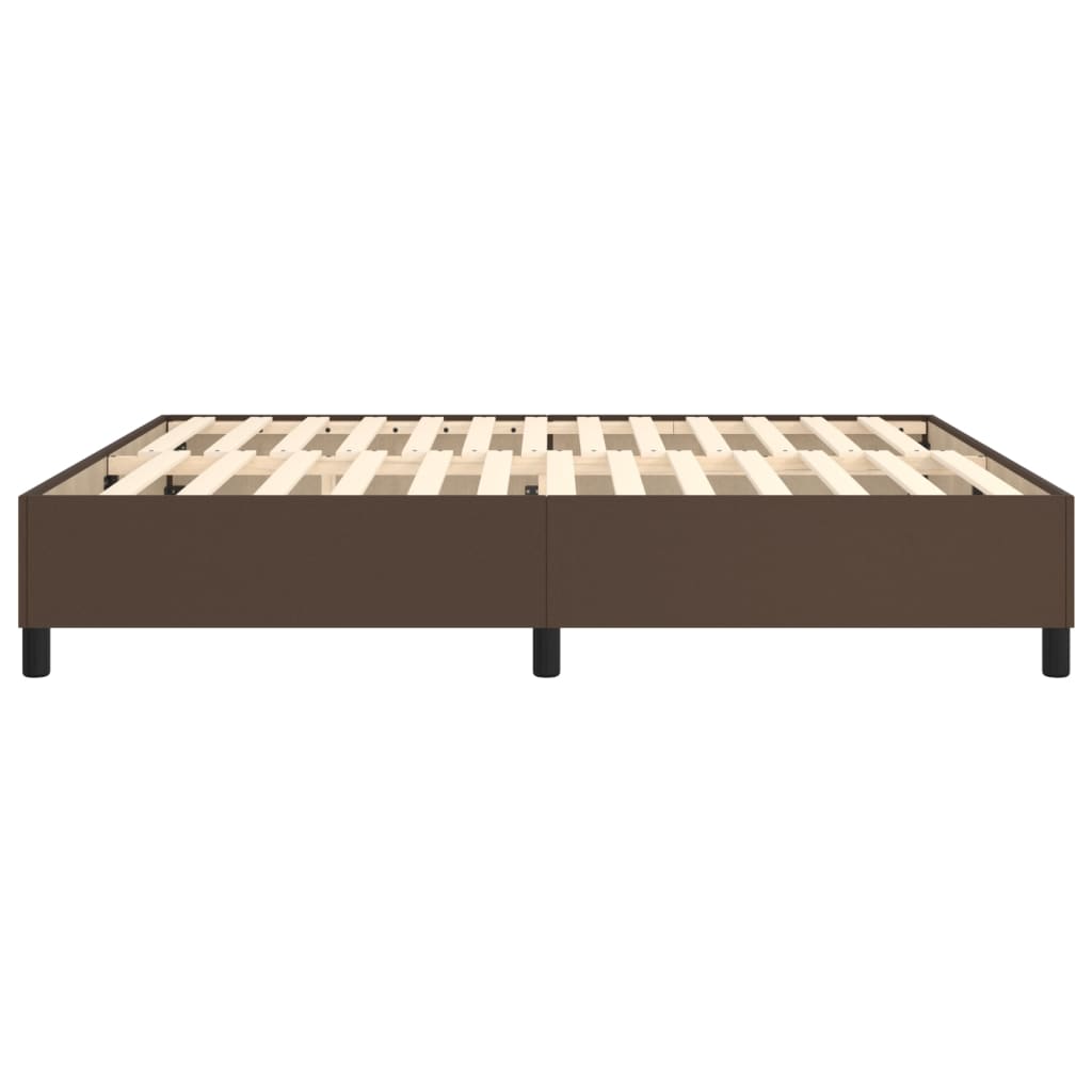 Cadre de lit sans matelas marron 160x200 cm similicuir