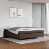 Cadre de lit sans matelas marron 160x200 cm similicuir