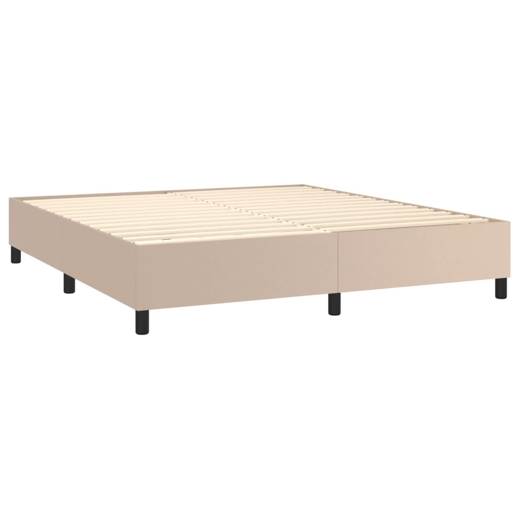 Cadre de lit sans matelas cappuccino 160x200 cm similicuir