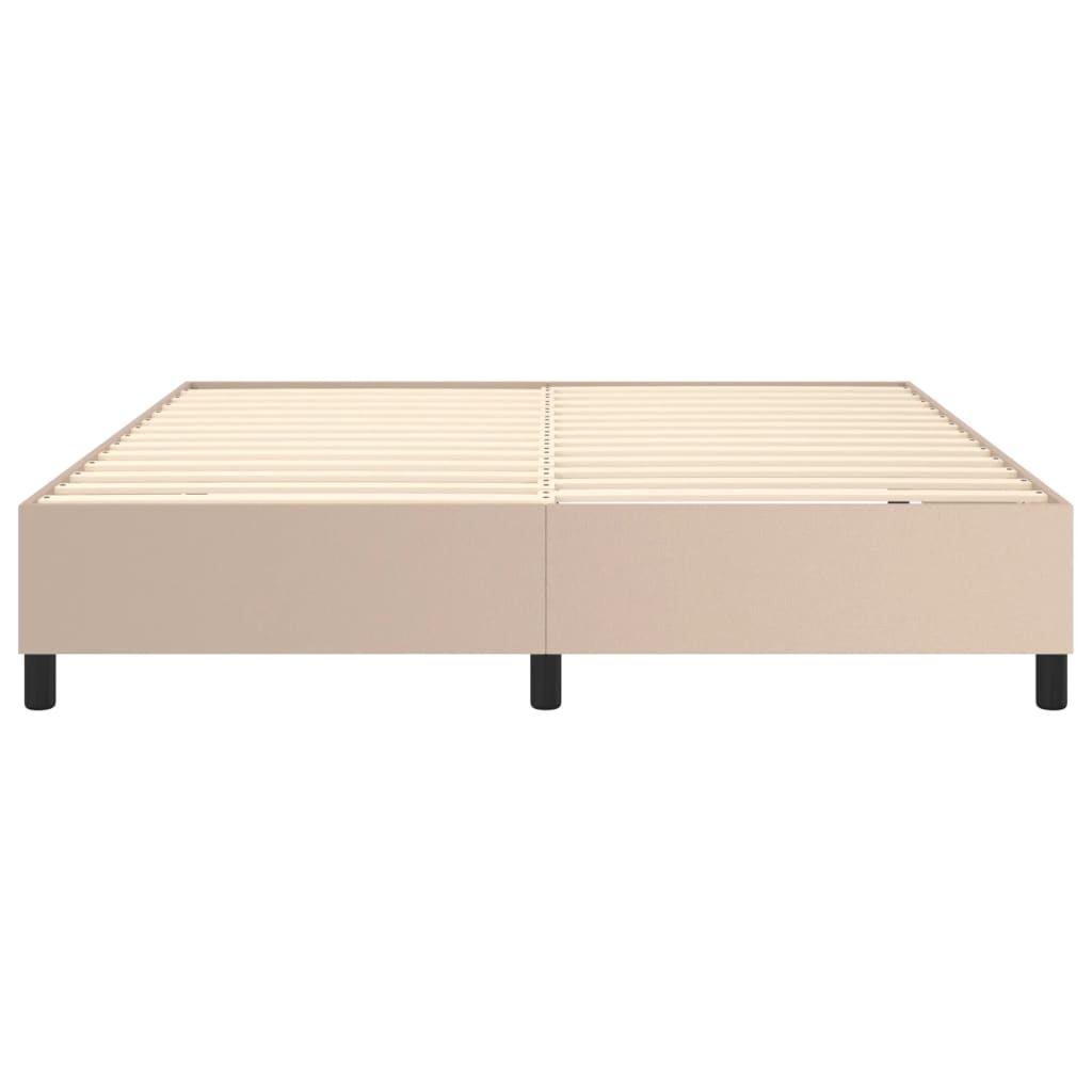 Cadre de lit sans matelas cappuccino 160x200 cm similicuir