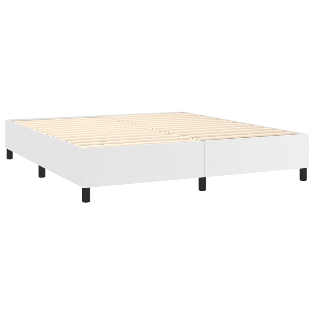 Cadre de lit sans matelas blanc 180x200 cm similicuir