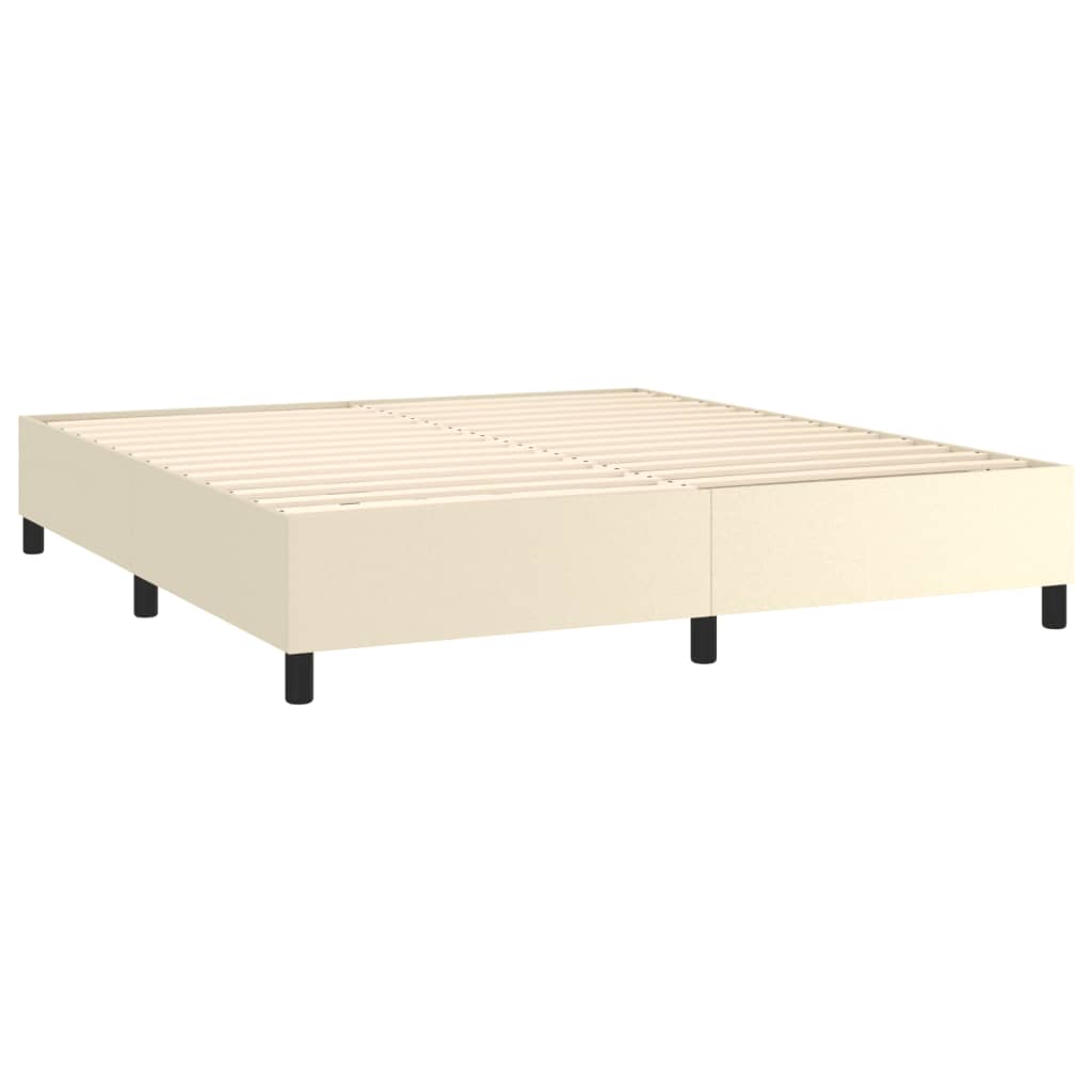 Cadre de lit sans matelas crème 180x200 cm similicuir