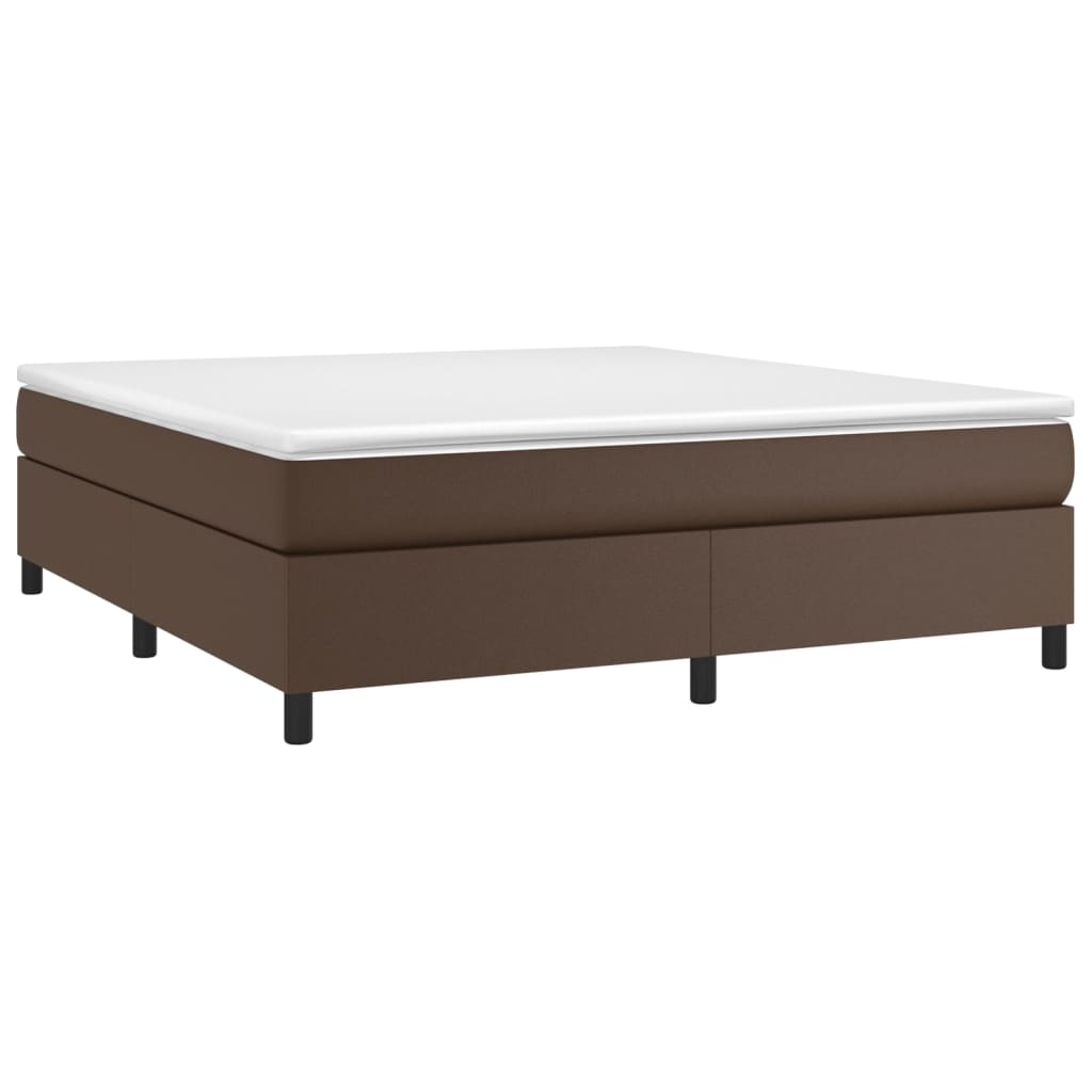 Cadre de lit sans matelas marron 180x200 cm similicuir