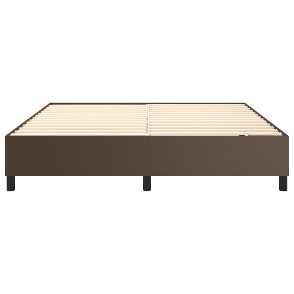 Cadre de lit sans matelas marron 180x200 cm similicuir