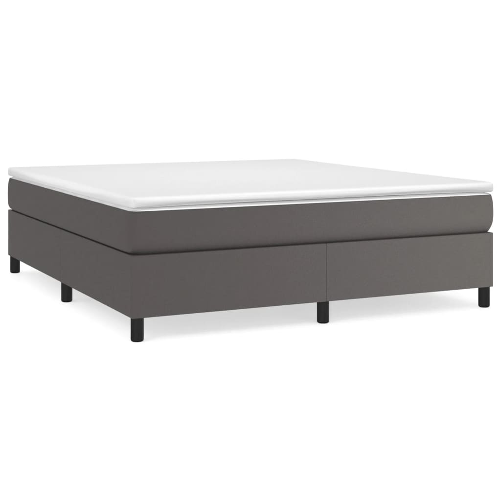 Cadre de lit sans matelas gris 180x200 cm similicuir