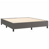 Cadre de lit sans matelas gris 180x200 cm similicuir