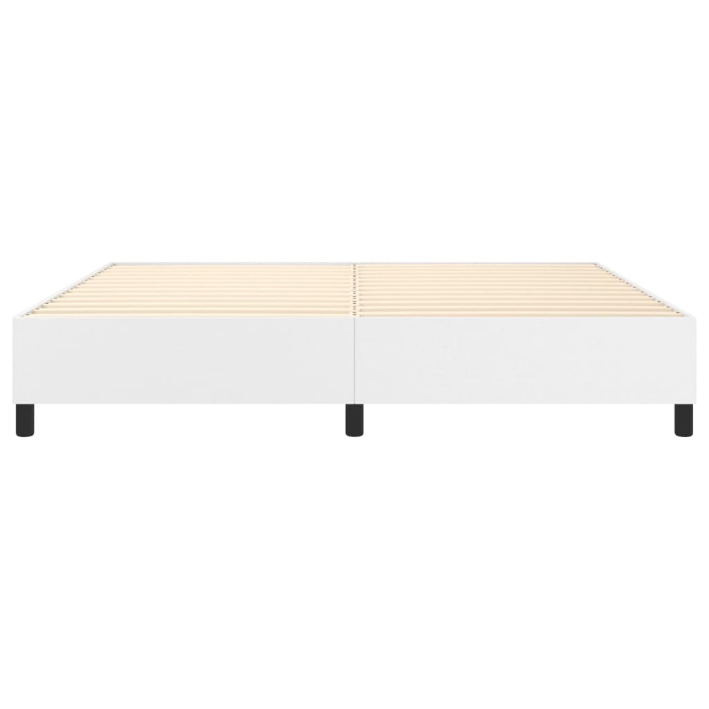 Cadre de lit sans matelas blanc 200x200 cm similicuir