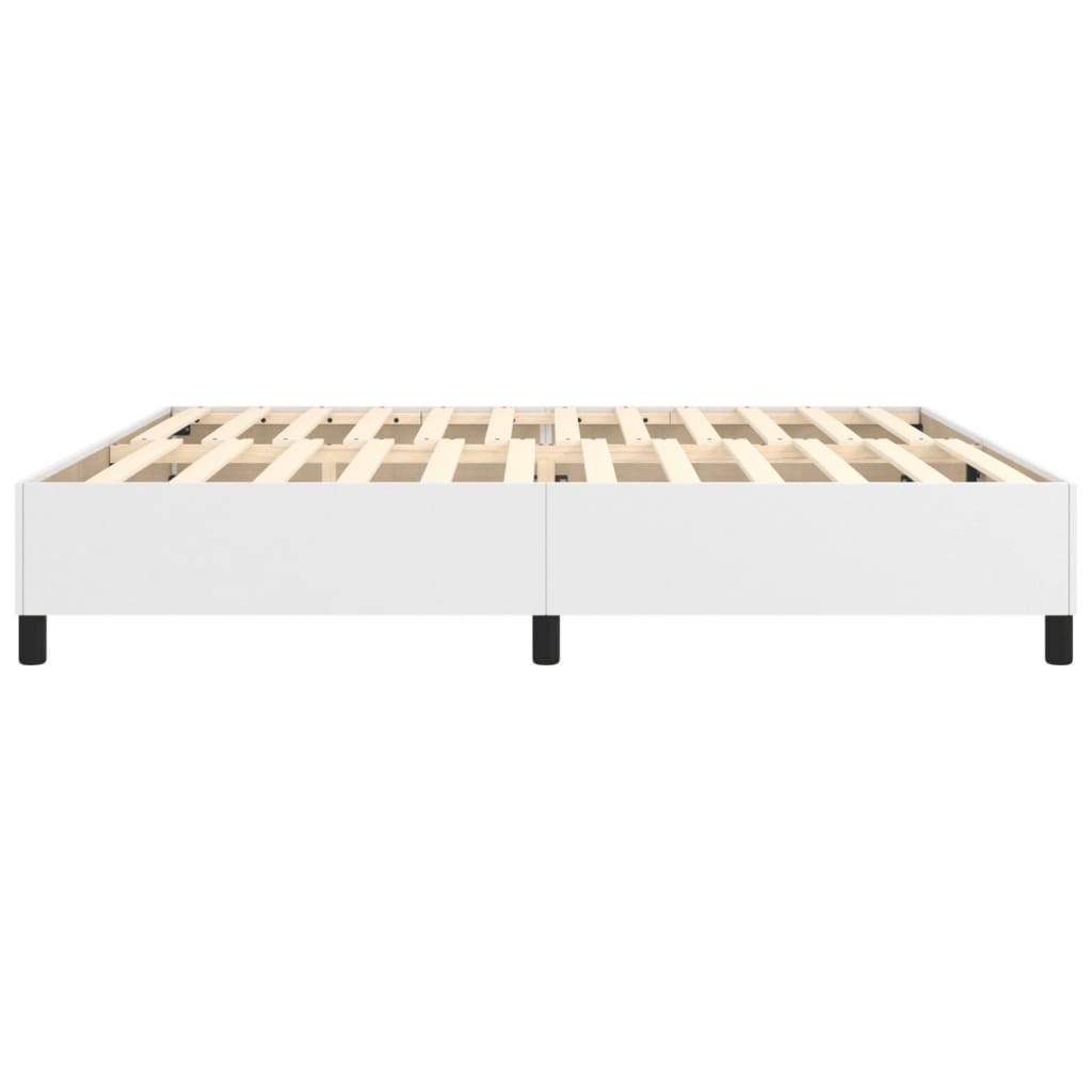 Cadre de lit sans matelas blanc 200x200 cm similicuir