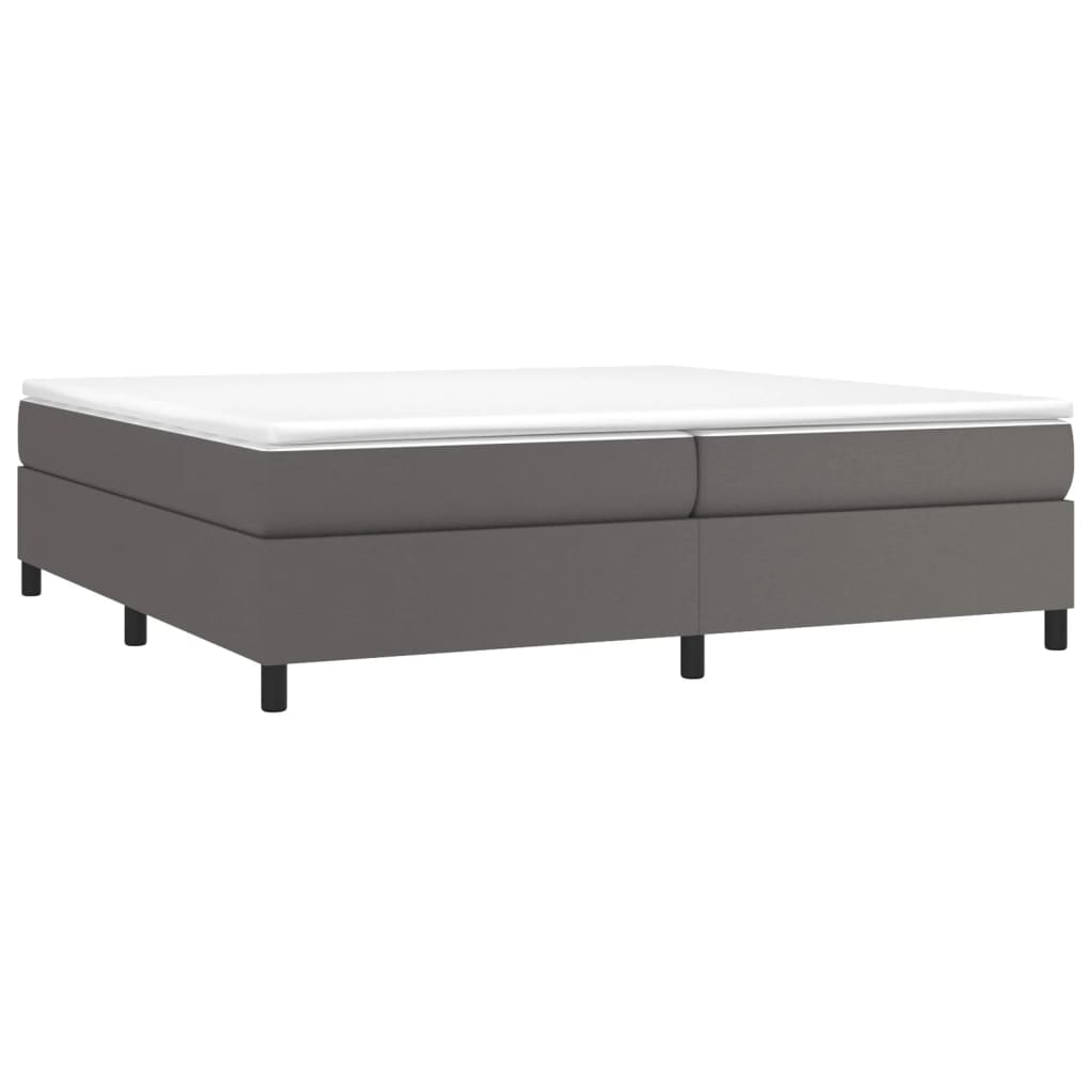 Cadre de lit sans matelas gris 200x200 cm similicuir