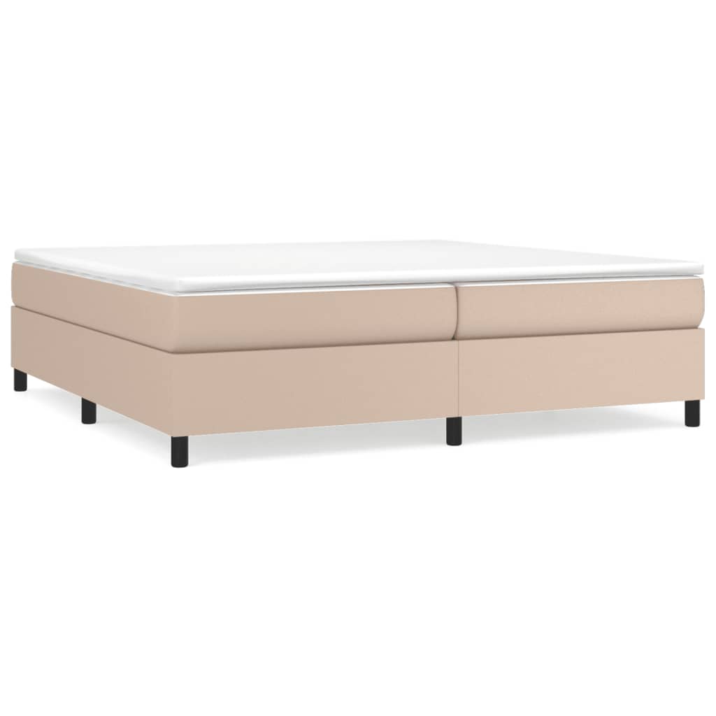 Cadre de lit sans matelas cappuccino 200x200 cm similicuir