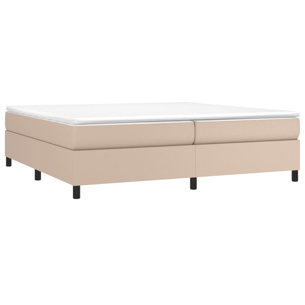 Cadre de lit sans matelas cappuccino 200x200 cm similicuir