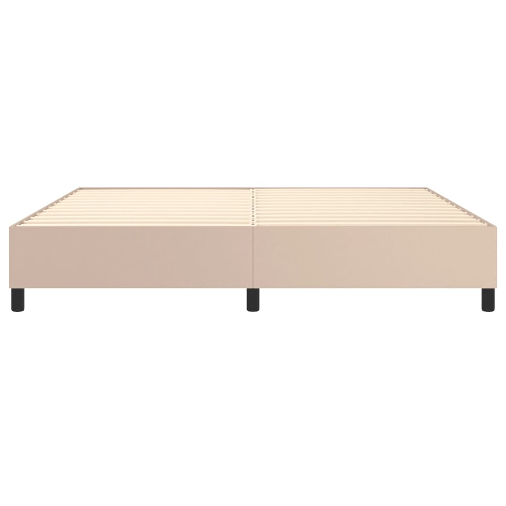 Cadre de lit sans matelas cappuccino 200x200 cm similicuir