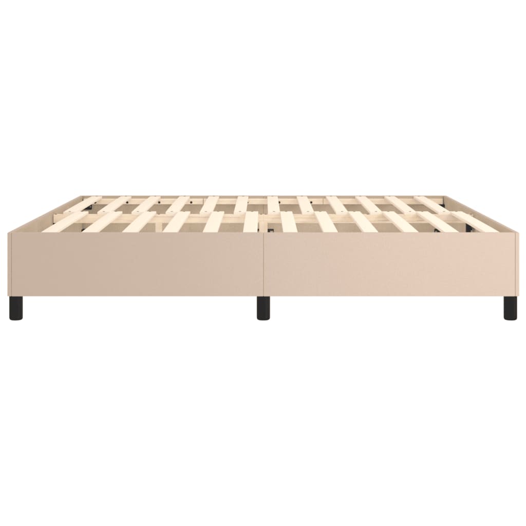 Cadre de lit sans matelas cappuccino 200x200 cm similicuir