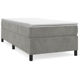 Cadre de lit sans matelas gris clair 80x200 cm velours